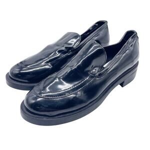 Steve Madden Women's‎ Black Patent Leather Slip On Loafers Shoes Size 5.5